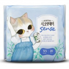 Secret Day Ультратонкие дышащие органические прокладки, размер Sence (15,5 см.) 20 шт. Корея