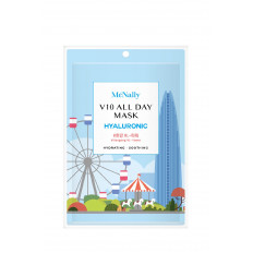 McNally Маска Маска тканевая для лица с гиалуроновой кислотой V10 All Day Mask Hyaluronic Корея