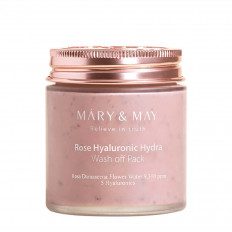 Mary&May Глиняная маска для глубокого увлажнения Rose Hyaluronic Hydra Clow 125 мл. Корея