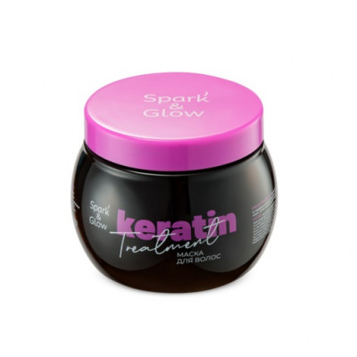 Spark&Glow Маска для волос с эффектом кератина Hair Mask with Keratin Effect 500 мл.