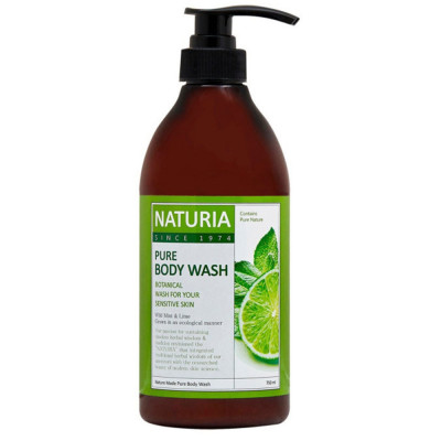 NATURIA Гель для душа мята & лайм Pure Body Wash Mint & Lime 750 мл . Корея