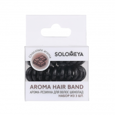 SOLOMEYA Арома-резинка для волос Шоколад Aroma hair band Chocolate набор 3 шт.