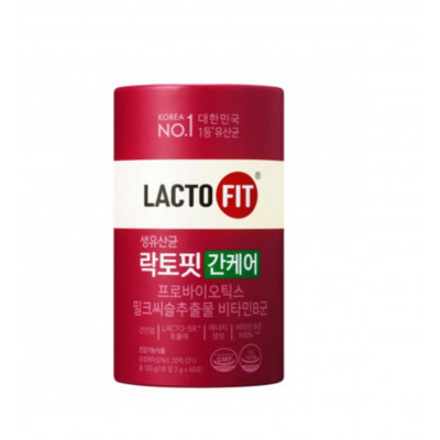 Lacto Fit Пробиотик, симбиотик двойного действия для поддержки здоровья печени 60 шт. Корея