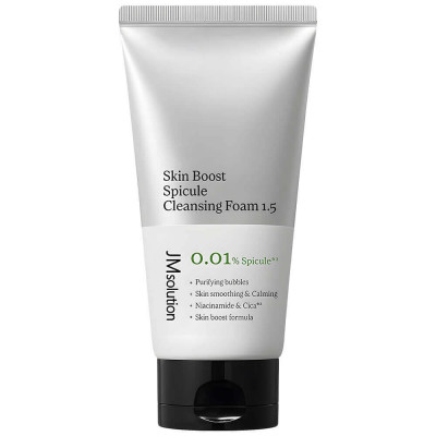 JMsolution Пенка для лица со спикулами Skin Boost Spicule 0.01% Cleansing Foam 1.5 150мл Корея