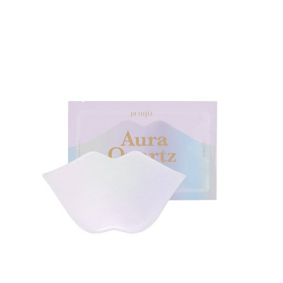 PETITFEE Гидрогелевая разглаживающая маска для губ с жемчужной пудрой Aura Quartz Lip Mask Корея