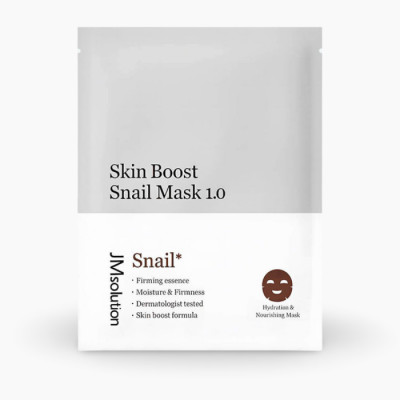 JMsolution Тканевая маска с муцином улитки регинирирующая Skin Boost Snail Mask