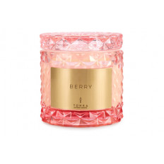 TONKA Свеча аромат BERRY стакан розовый 220 мл.
