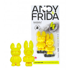 Mr&Mrs Дизайнерский ароматизатор для автомобиля желтый Andy & Frida Vanilla Италия