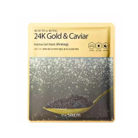 The Saem Гелевая маска для лица с 24к золота и черной икры Caviar Intense Gel Mask Корея