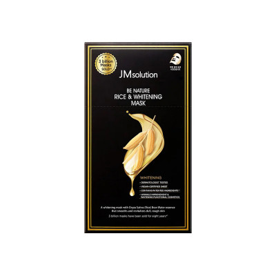 JMsolution Маска с экстрактом риса с осветляющим эффектом BE NATURE Rice Whitening Mask Корея