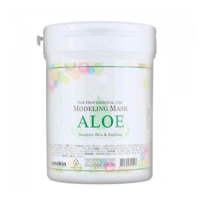 Anskin Маска альгинатная с экстрактом алоэ, банка Aloe 240 гр. Корея