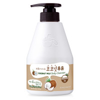 Welcos Гель для душа кокосовый Kwailnara Coconut Milk Body Cleanser 560 мл. Корея