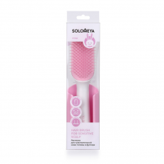 Solomeya Расческа для чувствительной кожи головы в футляре Sensitive Scalp Pink