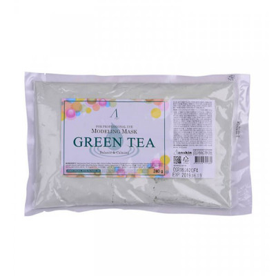 Anskin Маска альгинатная с экстрактом зеленого чая Green Tea 240 гр. Корея