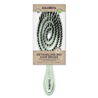Solomeya Расческа био для волос подвижная с натуральной щетиной зеленая Detangling Bio Hair Brush Solomeya Расческа био для волос подвижная с натуральной щетиной зеленая Detangling Bio Hair Brush