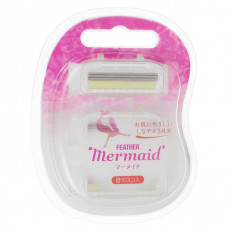 Feather Бритвенные кассеты с тройным лезвием Русалочка  Mermaid Rose Pink Япония