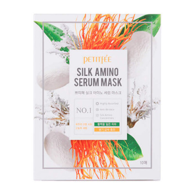 PETITFEE Маска для лица с протеинами шелка Silk Amino Serum Корея