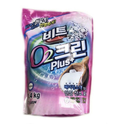 LION Кислородный отбеливатель Clean Plus мягкая упвковка, 1,4 кг. Корея
